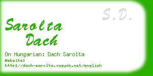 sarolta dach business card